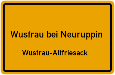 Straßenverzeichnis Wustrau bei Neuruppin Wustrau-Altfriesack