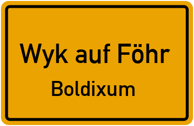 Straßenverzeichnis Wyk auf Föhr Boldixum