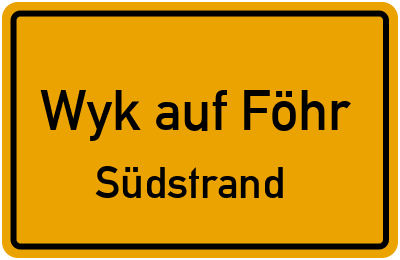 Straßenverzeichnis Wyk auf Föhr Südstrand