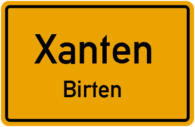 Straßenverzeichnis Xanten Birten