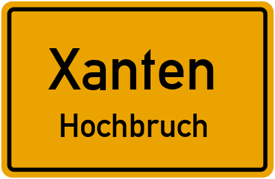 Straßenverzeichnis Xanten Hochbruch