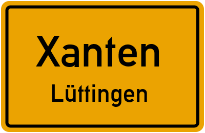 Straßenverzeichnis Xanten Lüttingen