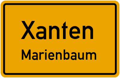 Straßenverzeichnis Xanten Marienbaum
