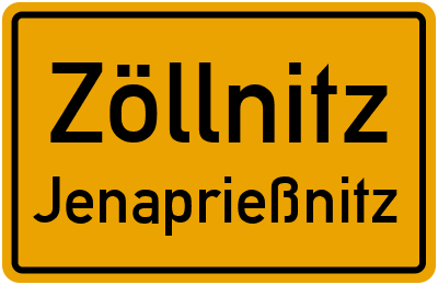 Straßenverzeichnis Zöllnitz Jenaprießnitz