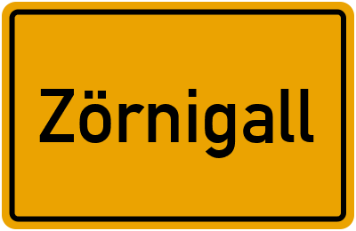 Ortsschild von Gemeinde Zörnigall in Sachsen-Anhalt