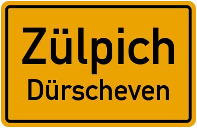 Straßenverzeichnis Zülpich Dürscheven