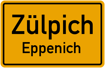 Ortsschild Zülpich Eppenich