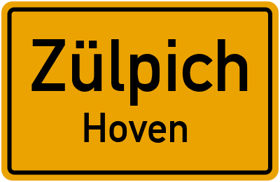 Ortsschild Zülpich Hoven