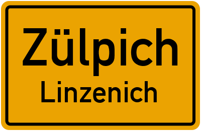 Ortsschild Zülpich Linzenich