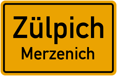Ortsschild Zülpich Merzenich