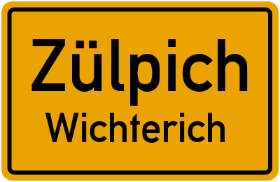 Ortsschild Zülpich Wichterich