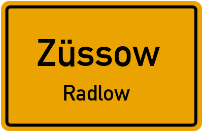 Straßenverzeichnis Züssow Radlow