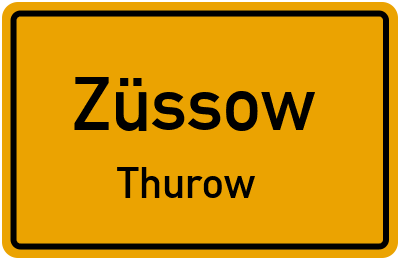 Straßenverzeichnis Züssow Thurow
