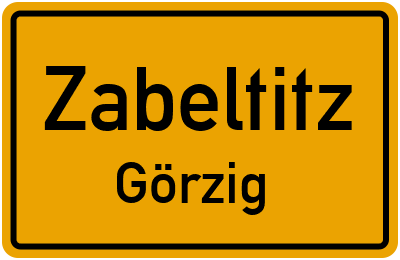 Straßenverzeichnis Zabeltitz Görzig