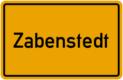 Ortsschild von Gemeinde Zabenstedt in Sachsen-Anhalt