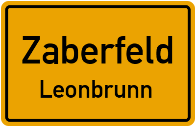Straßenverzeichnis Zaberfeld Leonbrunn