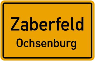 Straßenverzeichnis Zaberfeld Ochsenburg