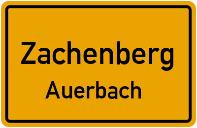 Straßenverzeichnis Zachenberg Auerbach