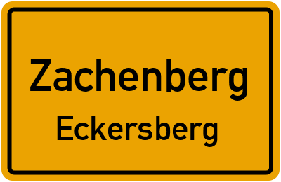 Straßenverzeichnis Zachenberg Eckersberg