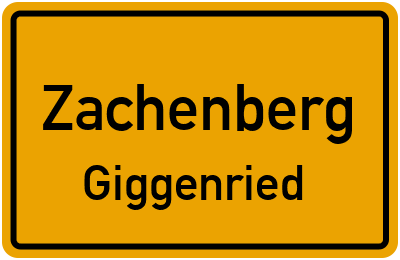 Straßenverzeichnis Zachenberg Giggenried