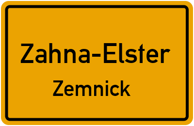 Ortsschild Zahna-Elster Zemnick