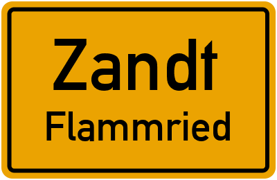 Ortsschild Zandt Flammried