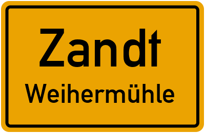 Straßenverzeichnis Zandt Weihermühle