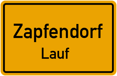 Ortsschild Zapfendorf Lauf