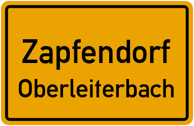 Ortsschild Zapfendorf Oberleiterbach