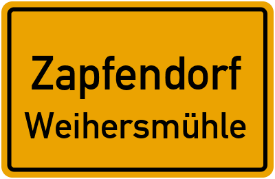 Straßenverzeichnis Zapfendorf Weihersmühle