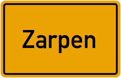 Ortsschild von Gemeinde Zarpen in Schleswig-Holstein