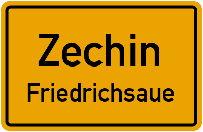 Straßenverzeichnis Zechin Friedrichsaue