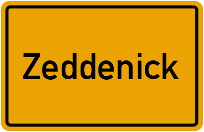 Ortsschild von Gemeinde Zeddenick in Sachsen-Anhalt
