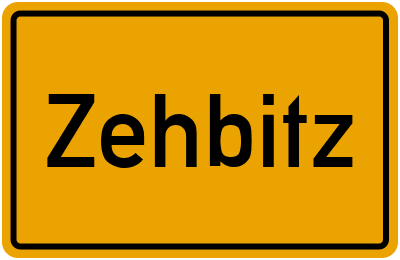 Ortsschild von Gemeinde Zehbitz in Sachsen-Anhalt