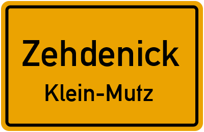 Straßenverzeichnis Zehdenick Klein-Mutz