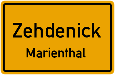 Straßenverzeichnis Zehdenick Marienthal