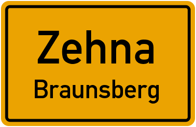 Straßenverzeichnis Zehna Braunsberg