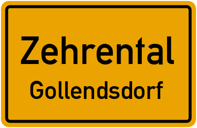 Straßenverzeichnis Zehrental Gollendsdorf