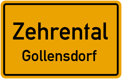 Straßenverzeichnis Zehrental Gollensdorf