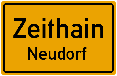 Ortsschild Zeithain Neudorf