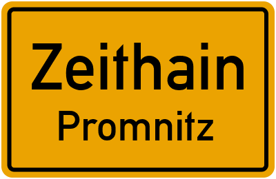 Ortsschild Zeithain Promnitz