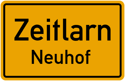 Straßenverzeichnis Zeitlarn Neuhof