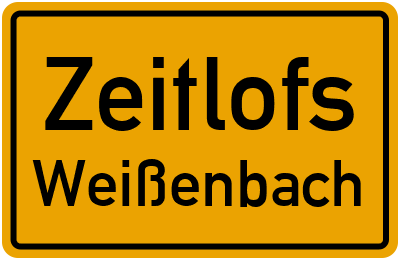 Straßenverzeichnis Zeitlofs Weißenbach