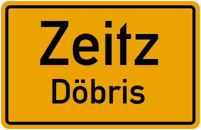 Straßenverzeichnis Zeitz Döbris