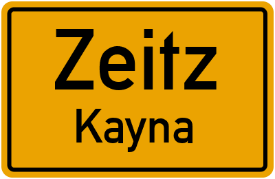 Straßenverzeichnis Zeitz Kayna