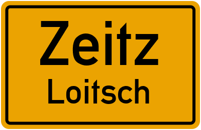 Straßenverzeichnis Zeitz Loitsch