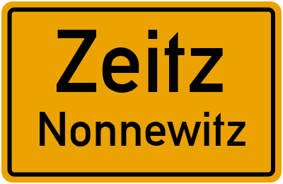 Ortsschild Zeitz Nonnewitz