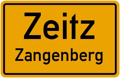 Ortsschild Zeitz Zangenberg