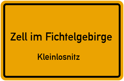 Straßenverzeichnis Zell im Fichtelgebirge Kleinlosnitz