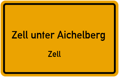 Straßenverzeichnis Zell unter Aichelberg Zell